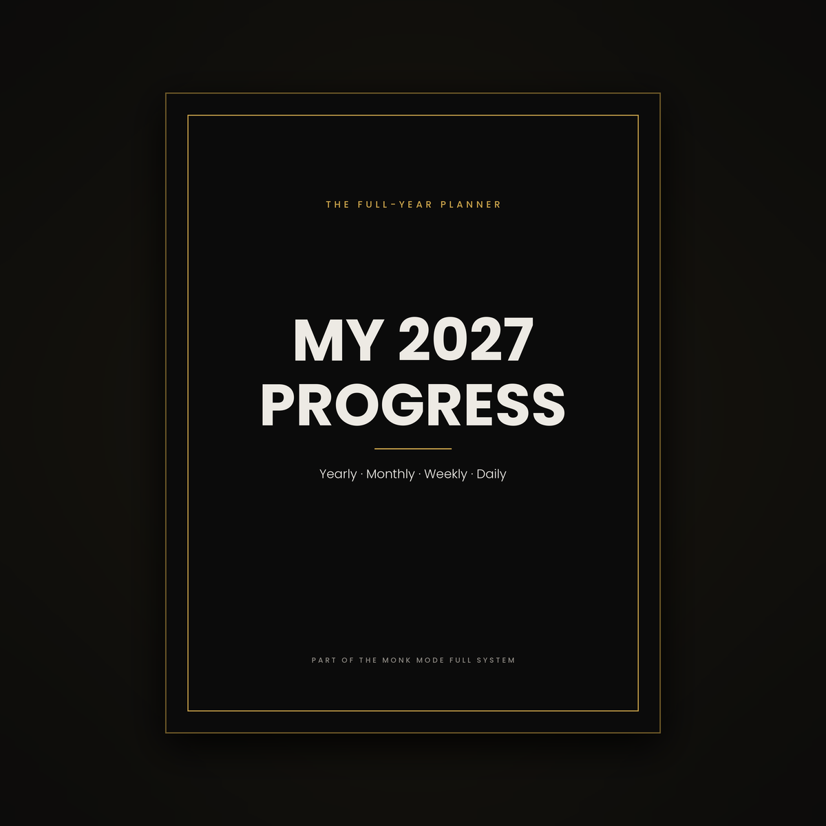 My 2027 Progress, the full-year planner
